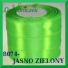 Tasiemka satynowa 25mm kolor jasny zielony 8074