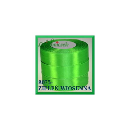Tasiemka satynowa 25mm kolor zieleń wiosenna 8075