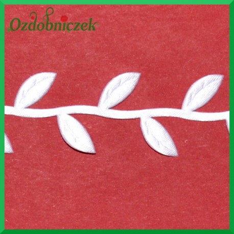 Aplikacje listki na gałązce białe