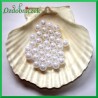 Perełki 10 mm  białe perłowe