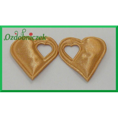 Serduszka z dziurką złote