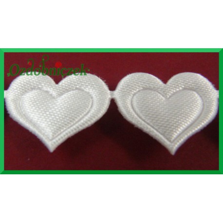 Serduszka pojedyncze białe