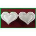 Serduszka pojedyncze białe