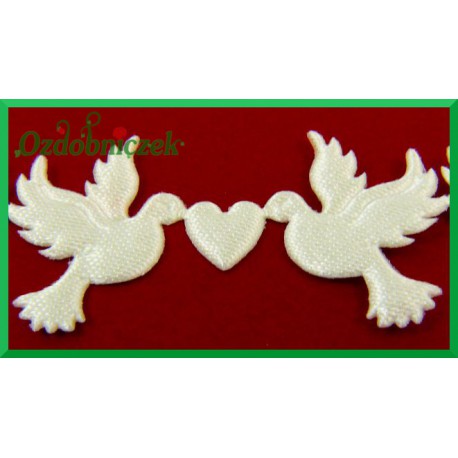 Gołąbki z serduszkiem ecru
