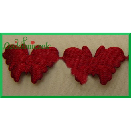 Aplikacje motylki bordowe