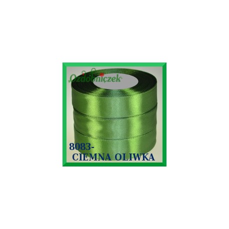 Tasiemka satynowa 25mm kolor ciemna oliwka  8083