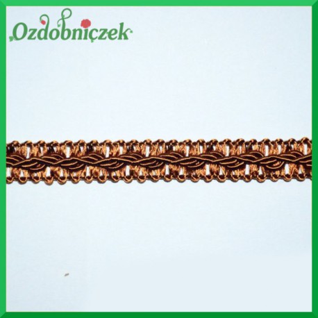 Taśma pleciona 1mb brązowa