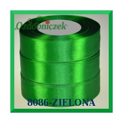 Wstążka tasiemka satynowa 25mm kolor zielony 8086