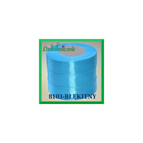 Tasiemka satynowa 25mm kolor błękitny 8103
