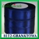 Tasiemka satynowa 25mm kolor granatowy 8112