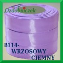 Wstążka tasiemka satynowa 25mm kolor ciemny wrzosowy 8114