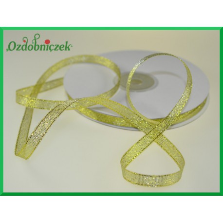 Wstążka brokatowa złota 9mm